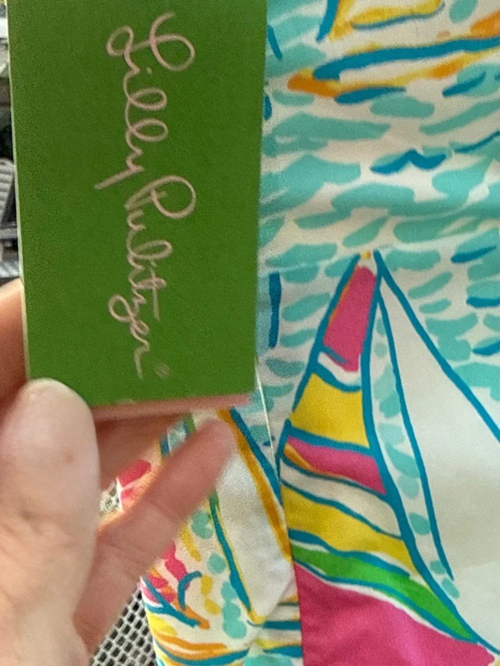 Lilly Pulitzer Sailboat Print Shift Dress - Size 12 - fits more like a size 8 - Picture 3 of 6